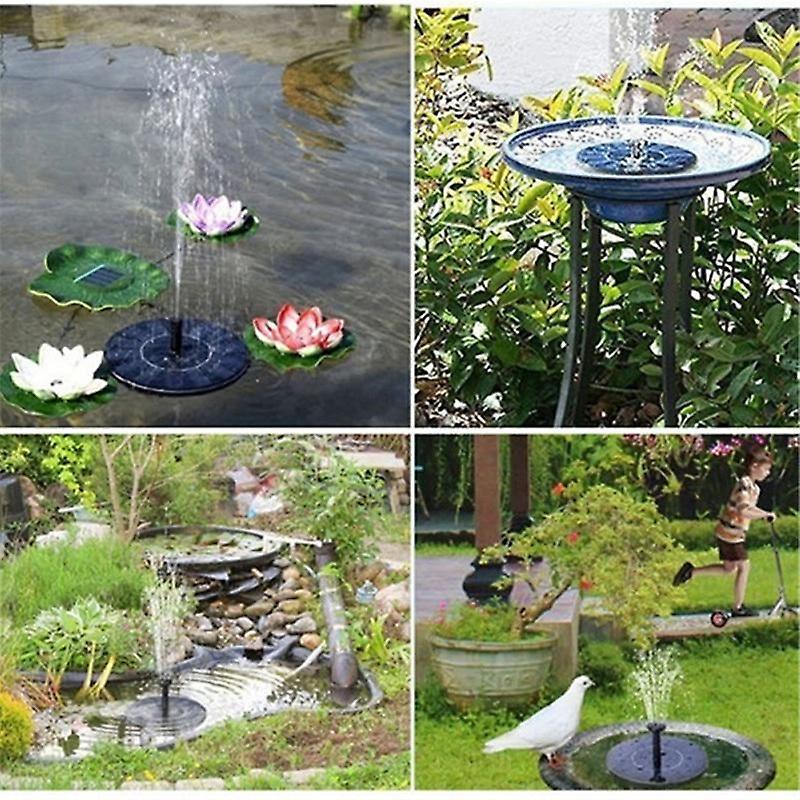 Solar Powered Fountain Pump Outdoor Floating Water Pond Garden Pool Pumps