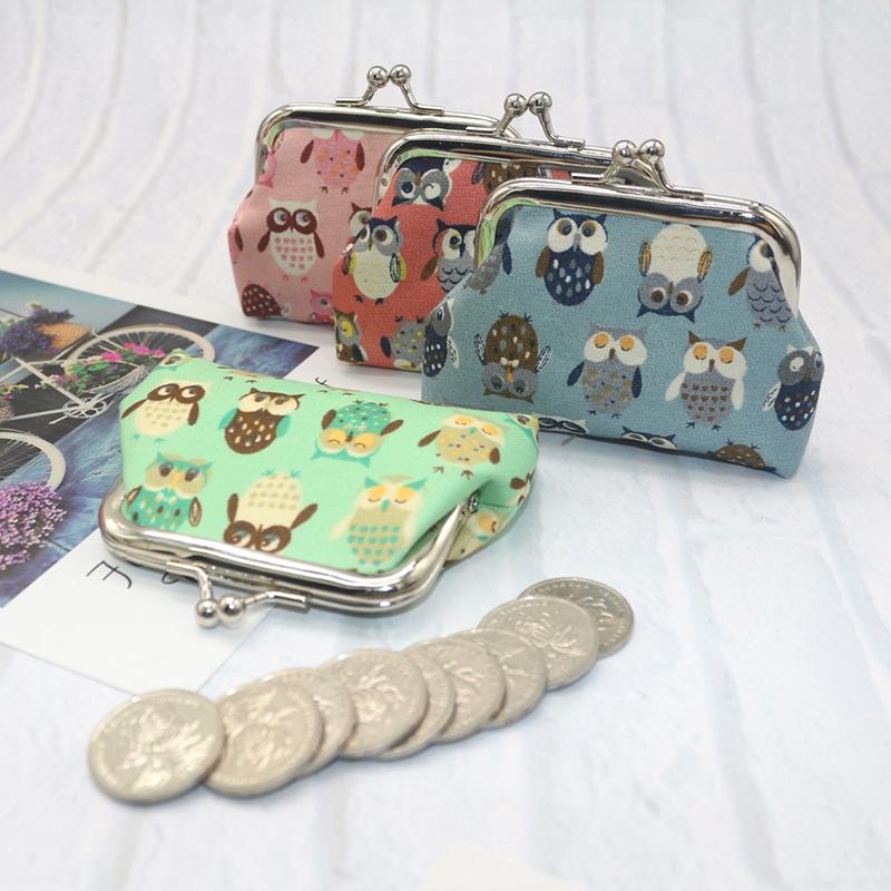 Cute Cartoon Printed Owl Coin Purse Wallet Hasp Pocket Money Purse Wedding Candy Bag