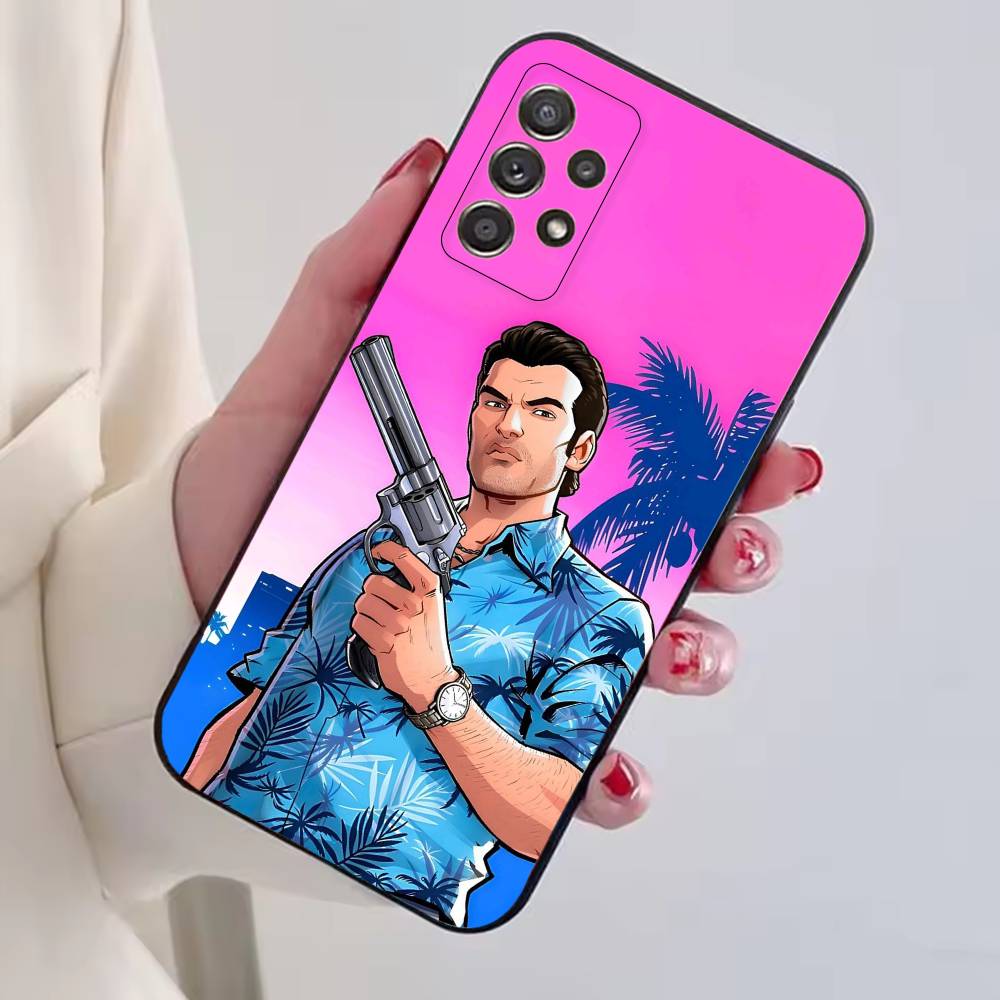 Hot Game GTA R Stars Phone Case Black Silicone Soft For Samsung S25,S24,S21,S22,S23,S30,Ultra,S20,Plus,Fe,Lite