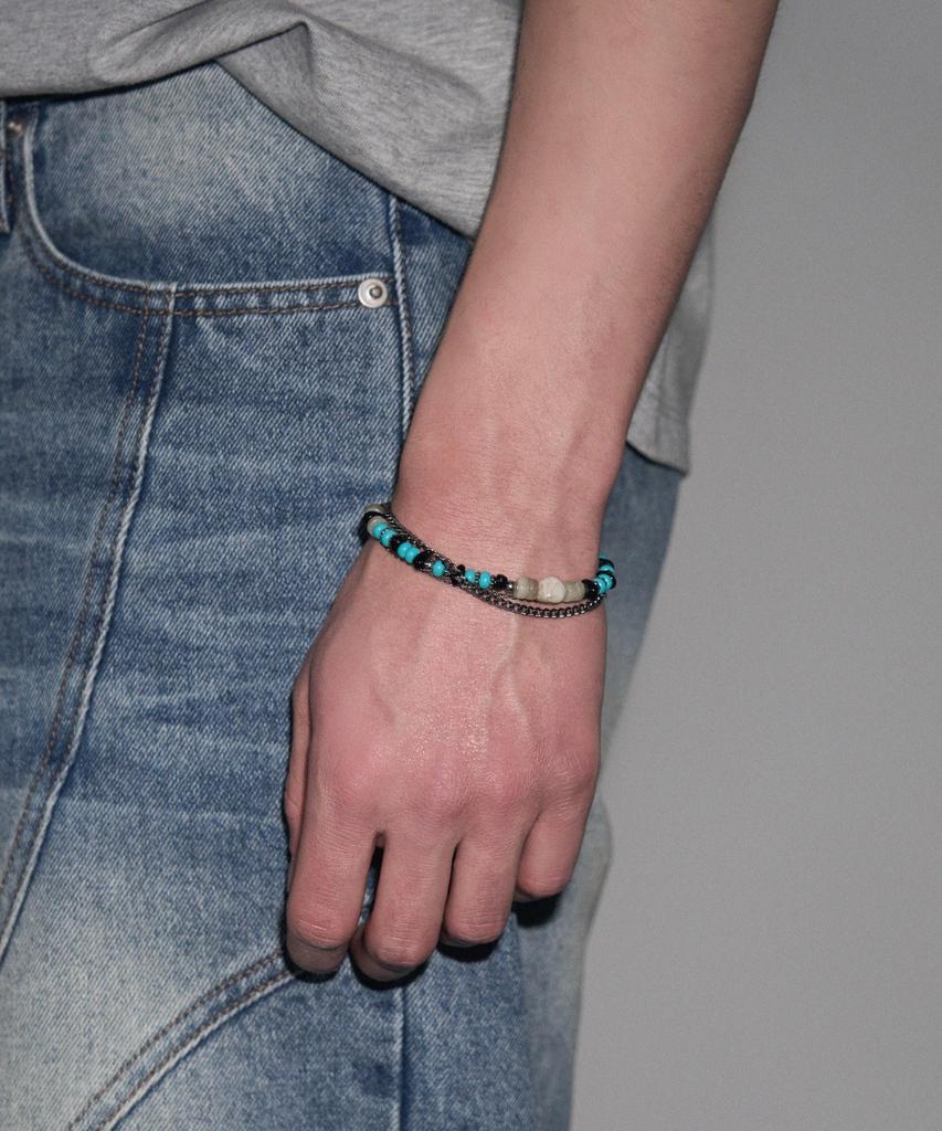Leathery Mix Valley Bead Bracelet