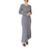2025 Autumn Women's Slim Fit Knitted Dress - Casual Long Sleeve Round Neck