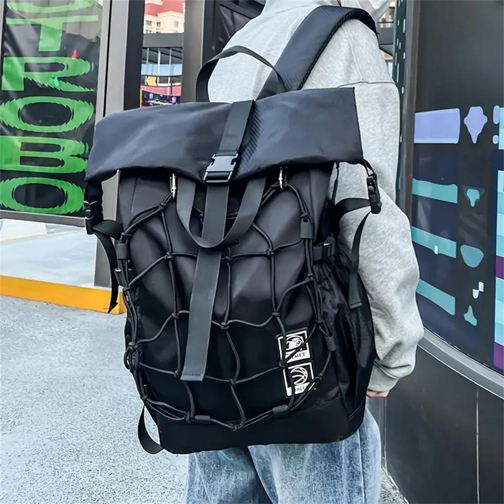 30L Waterproof Helmet Bag Helmet Net Sports Basketball Bag Motorcycle Bicycle Backpack Travel Bag 20L black