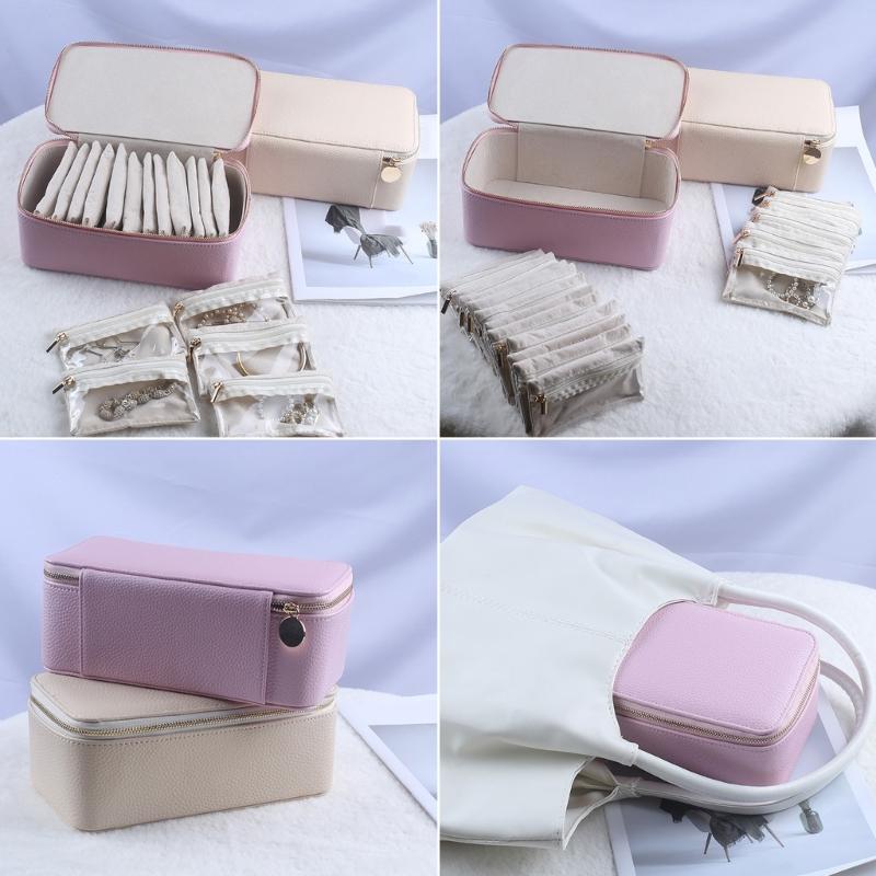 Elegant Leather Jewelry Box Stylish Jewelry Case Jewelry Storage Box Practical Jewelry Display Box Storage Holder