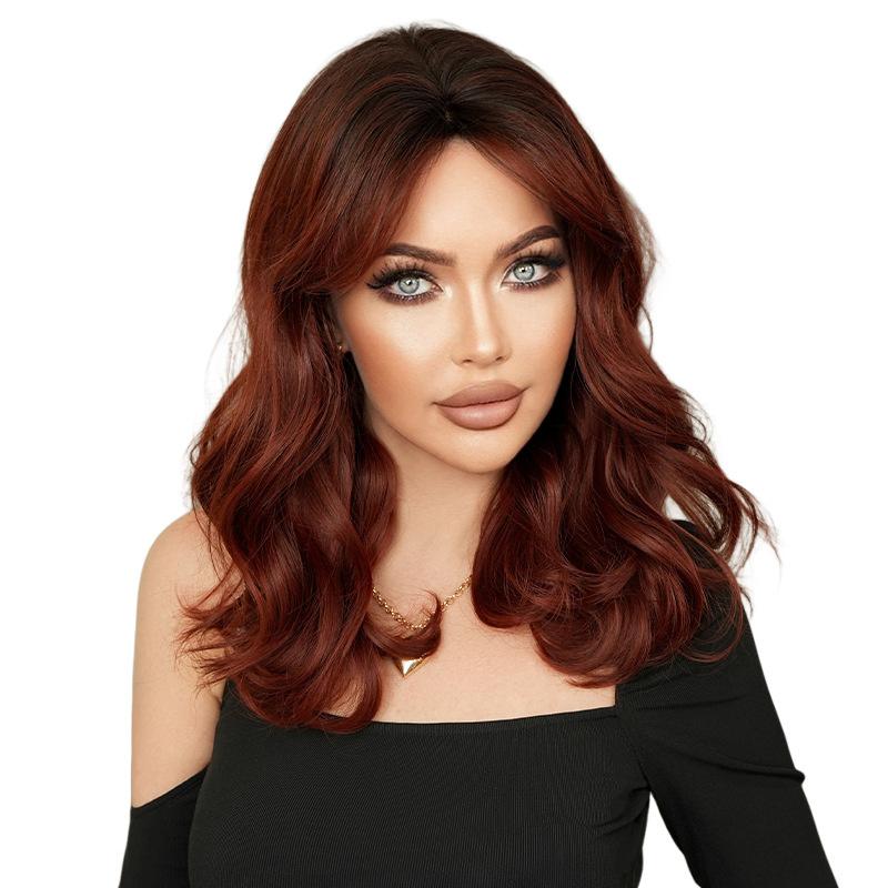 

Длинный кудрявый парик с челкой Женский парик Натуральный парик с волнами для женщин Повседневный Косплей Хэллоуин Вечеринка