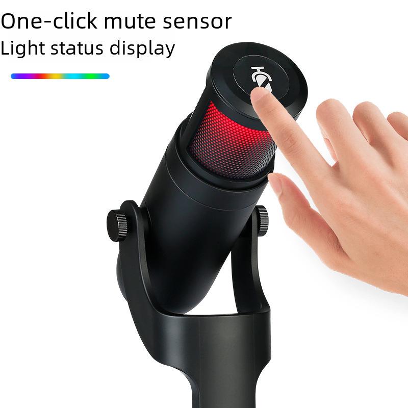 RGB Condenser Microphone for Gaming, Streaming, Karaoke, and Conferences
