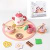 Wooden Childrens Tea Set With Pretend Play Kitchen Role Play For Kids