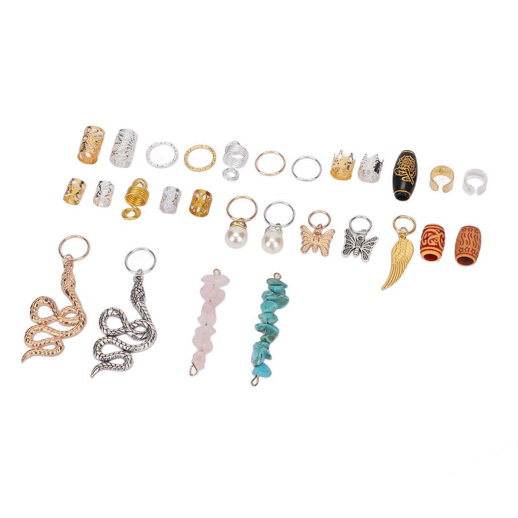 Dreadlocks Pendant DIY Metal Decorative Vintage Wrapped Hair Cuffs Adornment for Dating Wedding