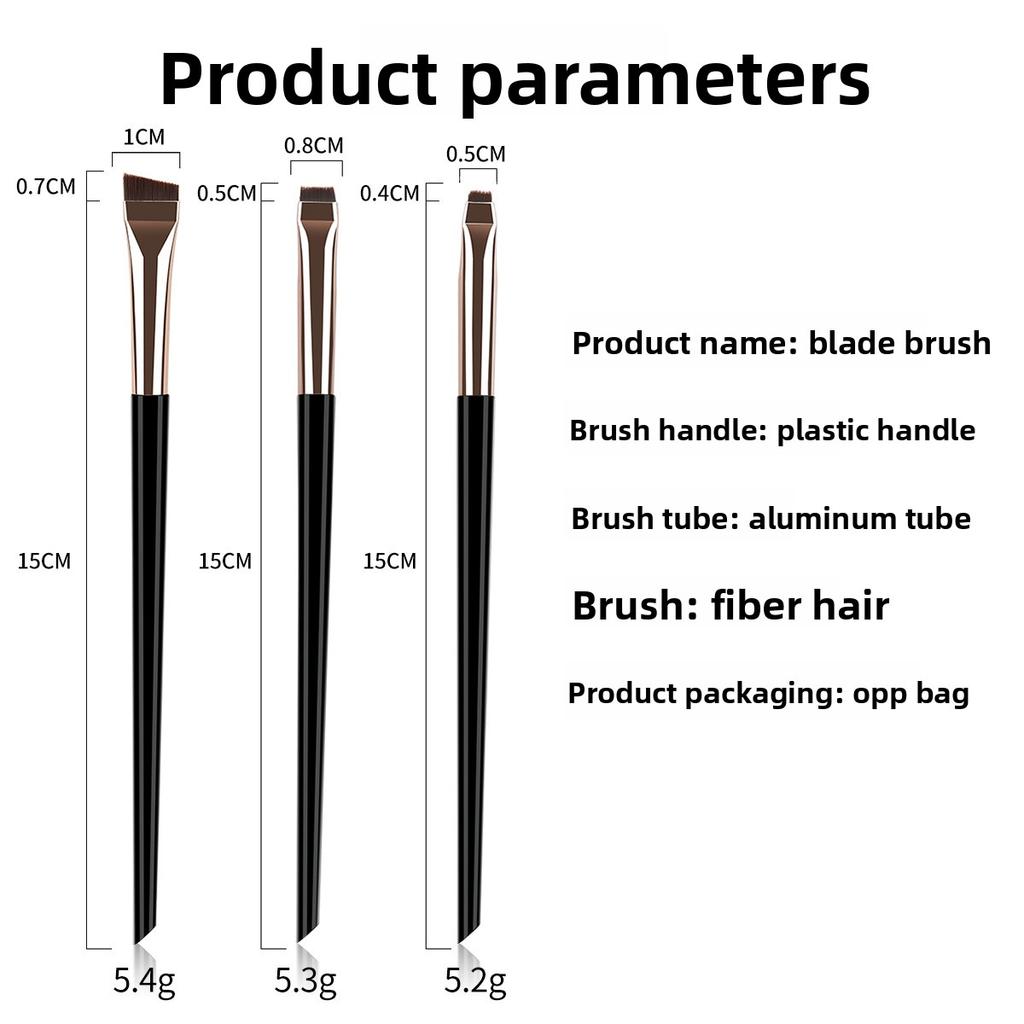 Single Blade Flat Head Eyeliner Brush Aegyo Sal Brush, Oblique Eyebrow Brush, Detail Makeup Brush, Cangzhou Eye Brush