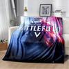 D Game Battlefield Printed Throw Blanket  Soft Warm Fashionable Home Textile for Travel Birthday Gifts