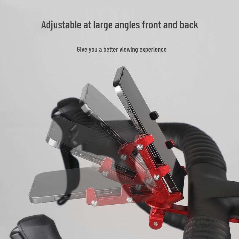 Aero Integrated Road Bike Handlebar with Dual-Use Aluminum Phone, Light, and Camera Mount