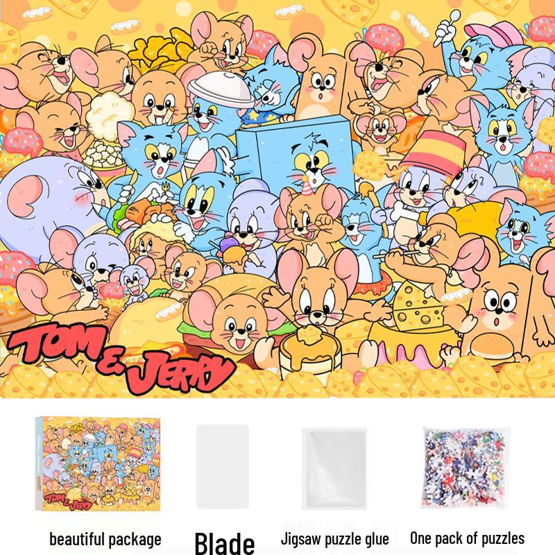 1,000-Piece Cute Healing Jigsaw Puzzle: Adult High-Difficulty Decompression Toy, Educational Gift for Girls