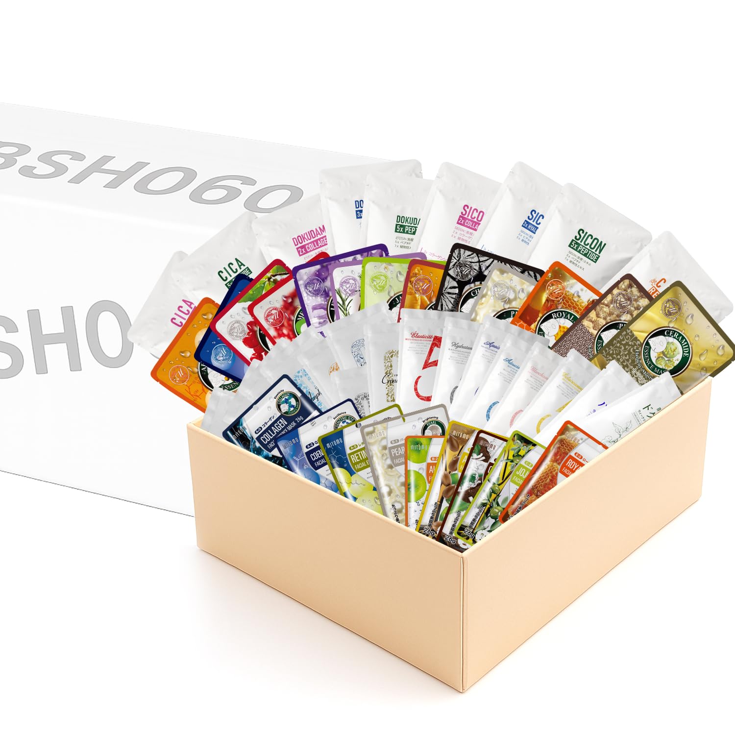 

MITOMO SKINCARE New Sensation Lucky Bag Lucky Bag Face Masks Randomly Selected from All Products 60-Piece - Moisturizing, Large-Capacity [LBSH0060-B]