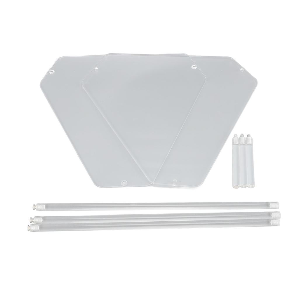 Acrylic End Table 2 Tier Corner Side Table Small Corner Table for Living Room Bedroom Balcony Easy