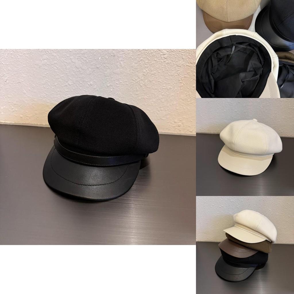 Handmade Felt Newsboy Hat With Curved Brim For Fashionable Fall And Winter Looks