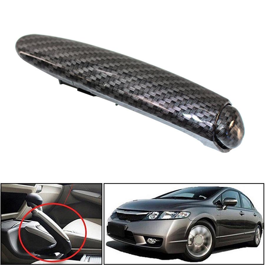 Carbon Fiber Look Parking Brake Handle Protect Cover Fit For Honda Civic 2006-2011
