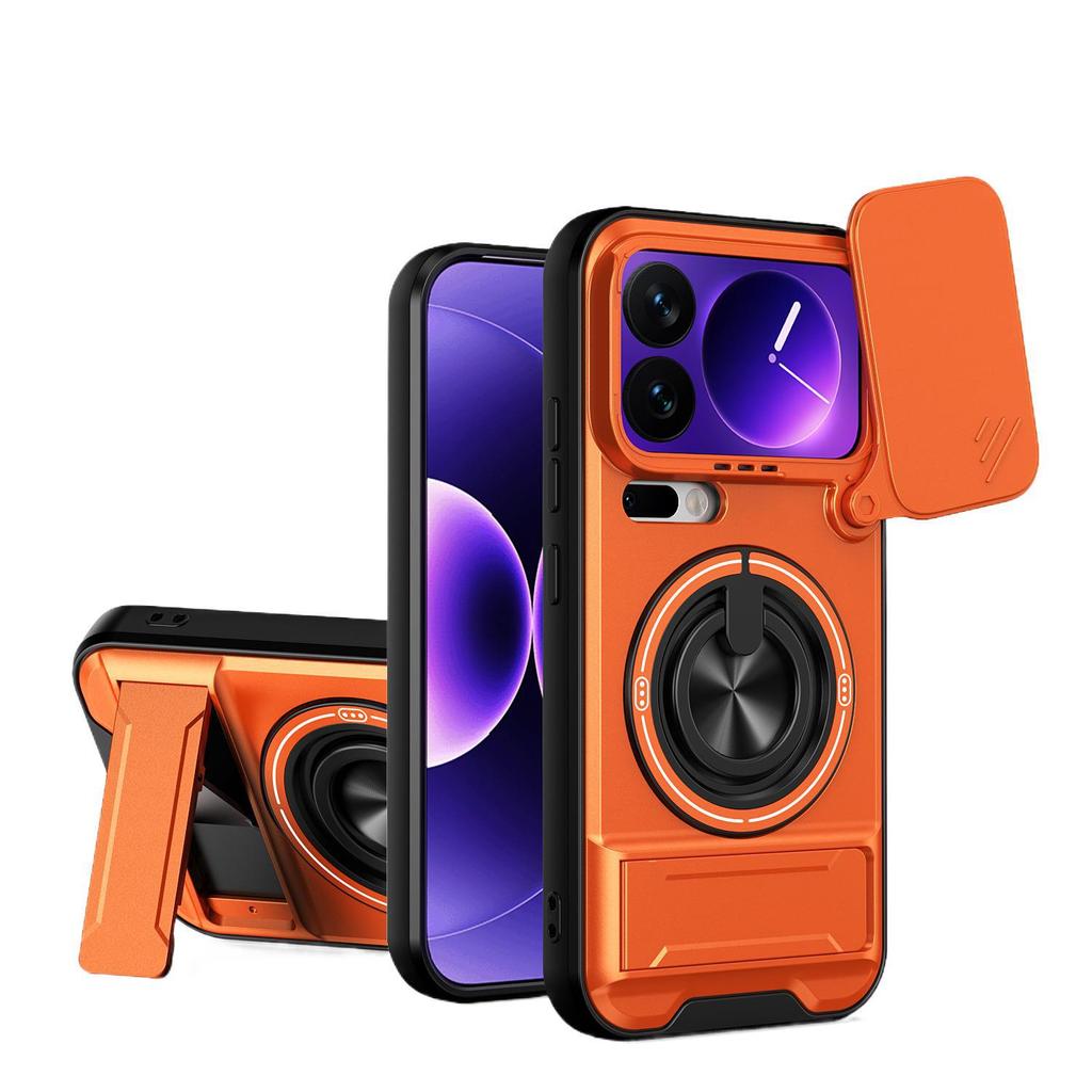 Applicable to Xiaomi 17ProMax Shunjia mobile phone case Xiaomi 15T window push POCOM8Pro bracket anti-drop protective case