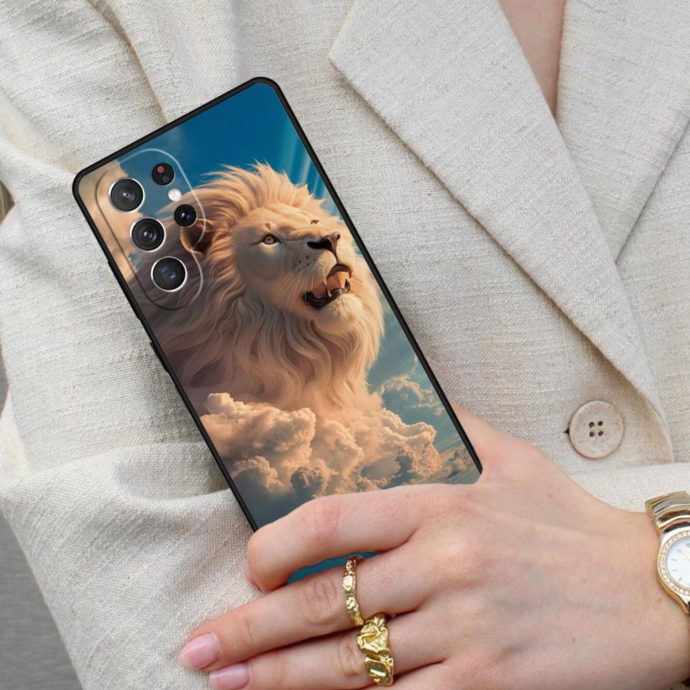 Ferocious Lion Cell Phone Case for Samsung Galaxy S26 Ultra S25 S24 S23 S22 S21 S20 Note10 Cover