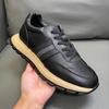 Men'S Autumn Winter Genuine Cowhide Forrest Gump Sneakers, European Station Trendy Casual Leather Shoes, Soft Comfort Daily Footwear