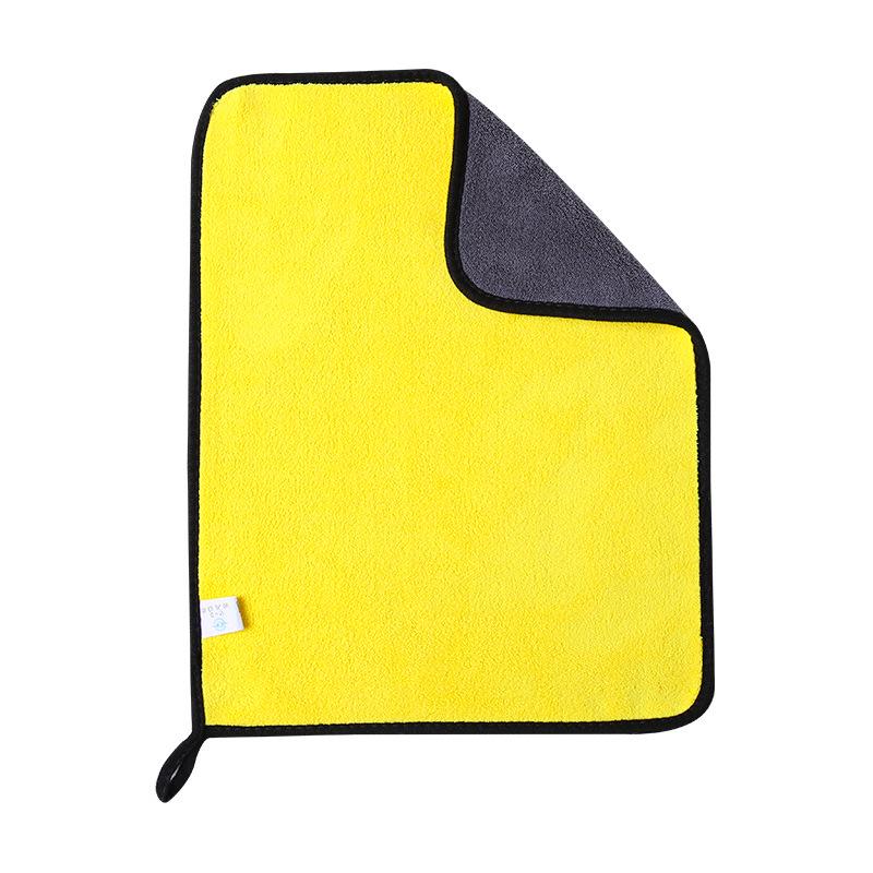 

Двухцветное утолщенное полотенце из кораллового флиса для мойки автомобиля - Сильное водопоглощение для очистки салона и кузова 23x23cm Square Towel 6x Water Absorption