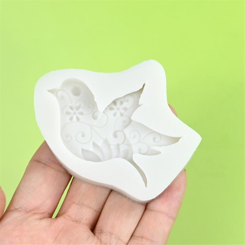 Fondant Cake Decorating Molds Silicone Molds Bird Pattern Chocolate Molds Holiday Dessert Cake Baking Tool Nonstick