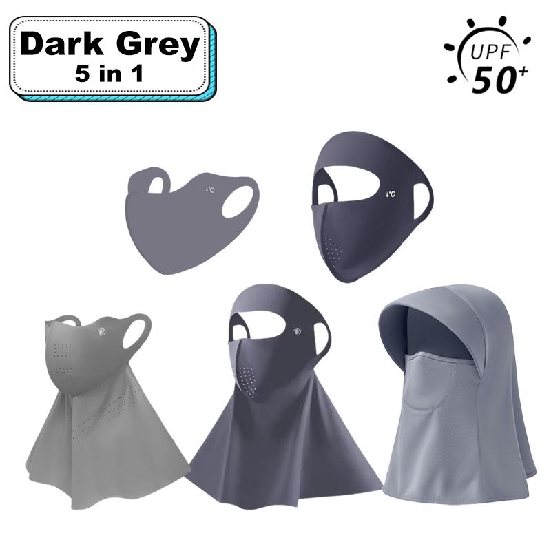 Sommar Isilke Ansiktsmask UV Solskydd Justerbar Andningsbar för Cykling Löpning Jakt Sportmask Unisex