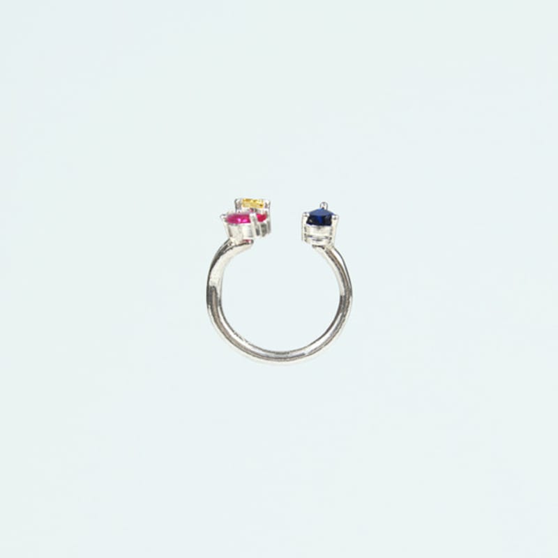 lowool Frog sparkle silver toe ring