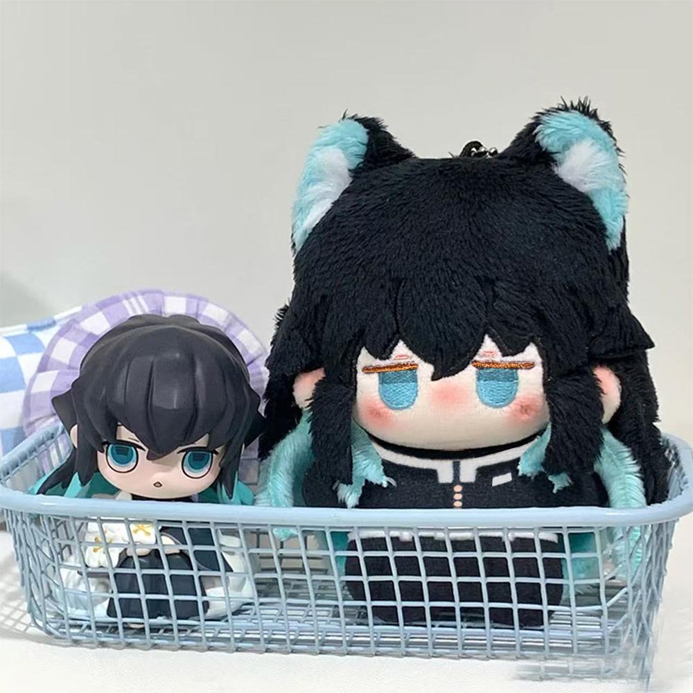 10cm Demon Slayer Tokitou Muichiro Plush Toys Figure Toys Cartoon Game Anime Cosplay Toys Body Squeaking Plush Doll