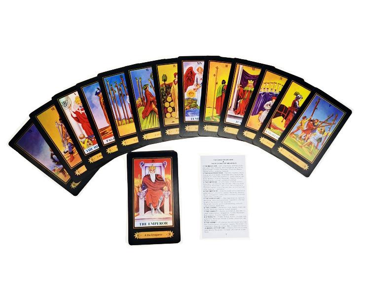 NEW Tarot Cards Holographic Tarot Cards Fortune Guidance Telling Divination Deck Board Game With Guide Booklet
