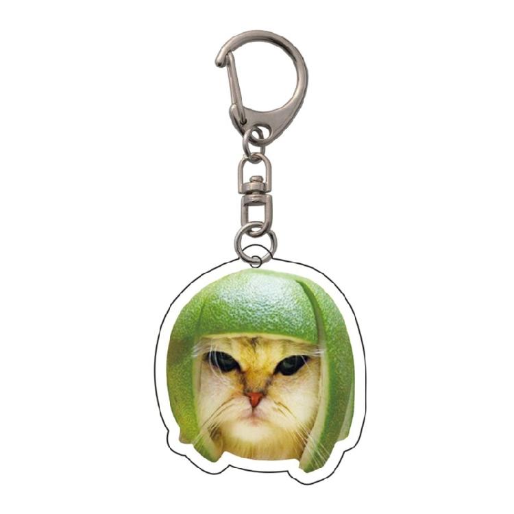 Funny Cat Face Acrylic Keychain Stylish and Sturdy Keyring Accessory Bag Pendant Suitable for Multiple Occasion