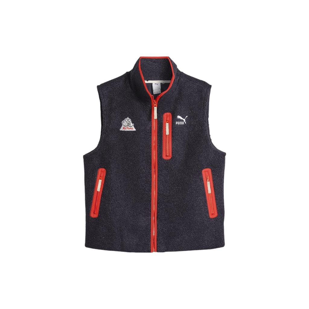 Puma Sleeveless Sherpa Vest The Neverworn II With Letter Embroidery Men Vests Black 623014-16