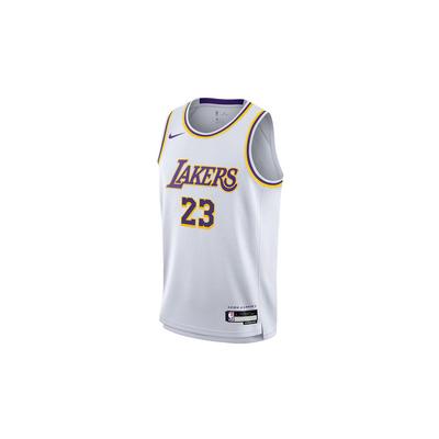 X NBA Basketball Jersey Lakers LeBron James Sunday Home Athletic Breathable Kids Jerseys White 3Z2B7BX1P00-LAK23