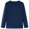 T-shirt enfants manches longues mélange bleu marine 92/104/116/128/140