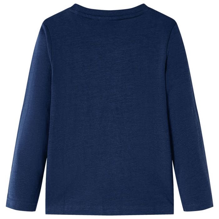 T-shirt enfants manches longues mélange bleu marine 92/104/116/128/140