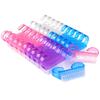 10pcs Plastic Nail Cleaning Brush Nail Dust Soft Remover For Nail Care Small Angle Mix Color Manicure Pedicure Nail Salon Tools