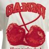Ganni Patterned Print Round Neck Short Sleeve Letter T-Shirt Women tops A1050247
