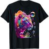 Neon Rainbow Tiger Print Graphic Tshirt Breathable Pure Cotton Crewneck Tee For Men
