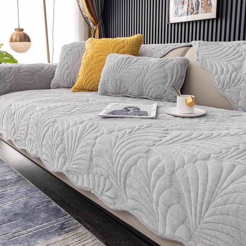 Chenier Sofa Cushions All Season Universal Anti Slip Leather Sofa Cover  Full Coverage High End Cushion Cover Fabric New Style