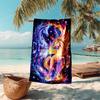 1PC Custom Name Unicorn Galaxy Fusion Beach Towel Highly Absorbent And Sand-Resistant Towel for Swimming, Pool, Yoga, And Travel Lightweight