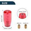 TUCKBOLD 10cm Octagon Cristal Car Shift Knob | Front Universal Auto Manual Car Acrylic Red with 2 Adapters 1 Set