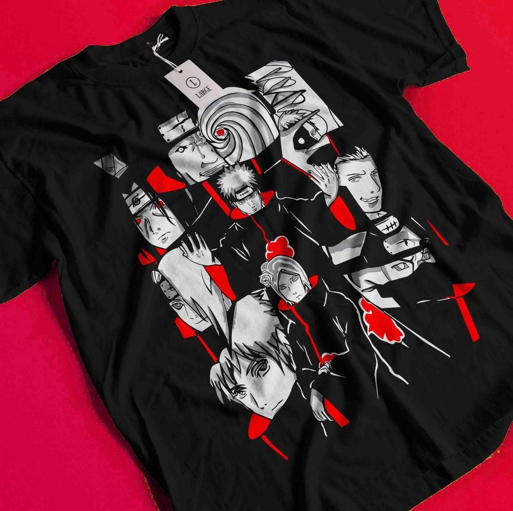 

Akatsuki Tshirt Itachi T-Shirt Pain Shirt Madara Kisame Obito Naruto Nagato Tee BB853 XL