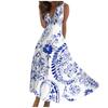 Women's Long Dress Maxi Dress Casual Dress Summer Casual Sleeveless V Neck Boho Waist Retraction Printed Dress