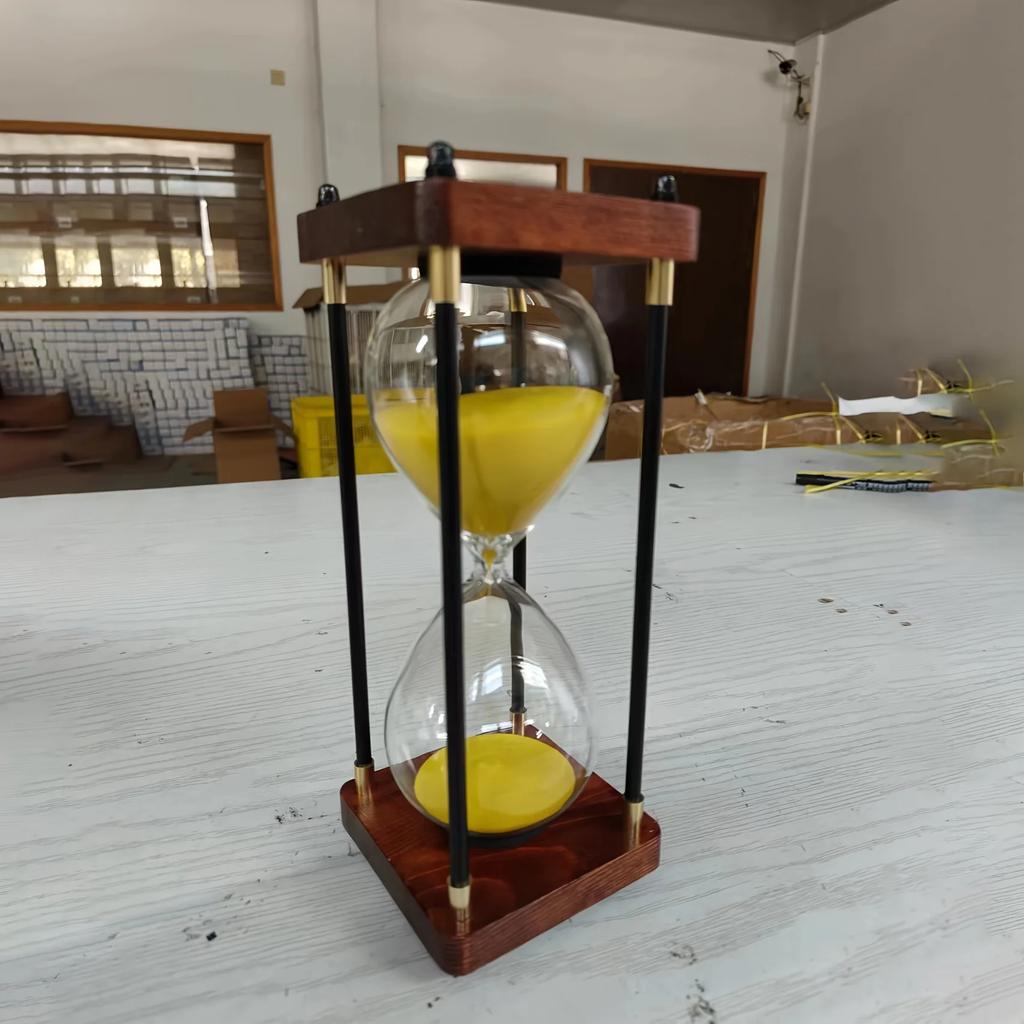 Luxury 30Min Modern Geometric Hourglass Timer Elegant Desk Accessory For Home Office Study Time Management Gift Idea