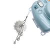 Adorable Bowknot Beaded Phone Charm Unique Beaded Bowknot Keychain Chic Snowflake Phonechain for Fashionable Individuals