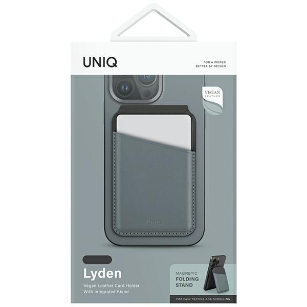 Uniq Lyden Ds Magnetyczny Portfel Rfidi Stojak Na Telefon Niebiesko-Czarny/Washed Blue-Black