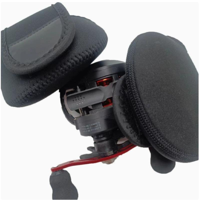 1 Stück SBR Angelrollen-Aufbewahrungstasche Verstellbare Angelwerkzeuge Doppellagig Verdickt Wassertropfen-Rollenkoffer Verschleißfest Atmungsaktive Hülle