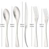 5PCS Service for 1 Matte Black Dinnerware Cutlery Set with Steak Knife Family Eating Utensils 18/10 Stainless Steel Flatware Silverware