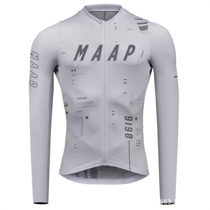 MAAP Unisex Radtrikot Bambusfaser Langarm Atmungsaktiv Slim Fit Rennrad MTB Fahrradshirt