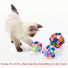 Rainbow Squeaky Plush Ball with Bell | Interactive Cat Toy for Self-Play, Fun Pet Accessory  for  Feline  Entertainment