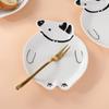 New Creative Cute White Bear Shape Bread Small Plate Household Snacks Snack Plate Hot Pot Dipping Saucer