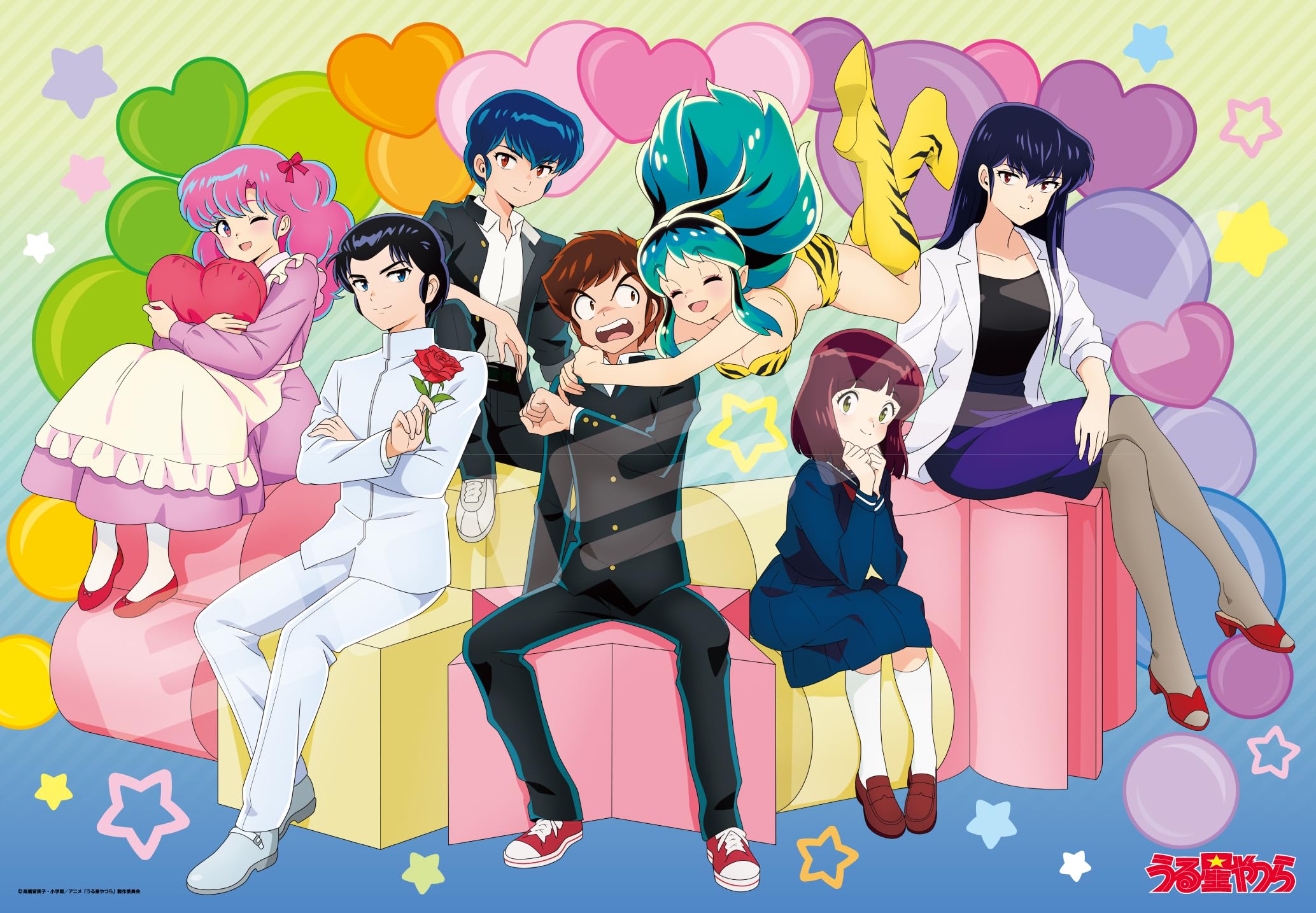 

Jigsaw Puzzle Urusei Yatsura Everyone Loves 1000 Pieces It! (1000T-391) белый